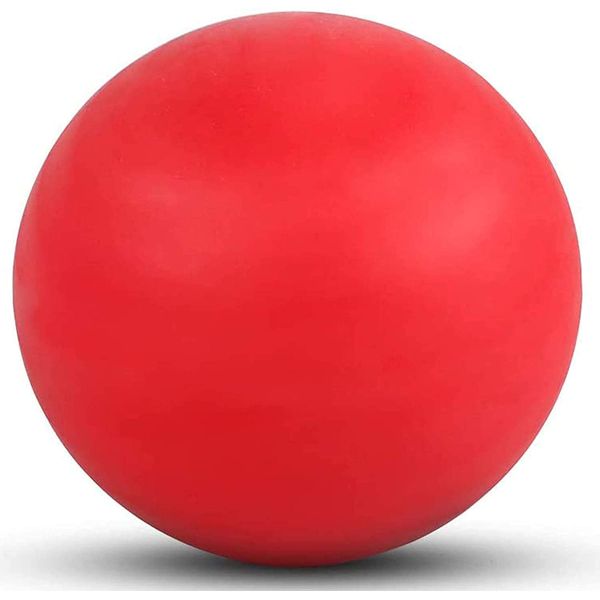 WOVTE Massage Lacrosse Ball for Sore Muscles, Shoulders, Neck, Back, Foot, Body, Deep Tissue, Trigger Point, Muscle Knots, Yoga and Myofascial Release (Red)