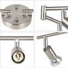 LED Track Lighting Kit - Matt Nickel 8 Way Ceiling Spot Lights, Flexibly Rotatab