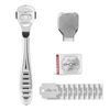 Samcos Exfoliating Sharpener, Cleaning Blade 1 Set, Stainless Steel Cutter, Heel Exfoliating, Exfoliating Care Set, Foot Eye / Exfoliating, Heel File, Beauty Foot, Includes 10 Replacement Blades
