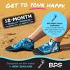 BPS Storm Neoprene Socks (Floral Blue V2, XL)