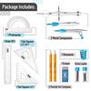 Mr. Pen 13 Piece Geometry Set with Shatterproof Storage Box, Blue