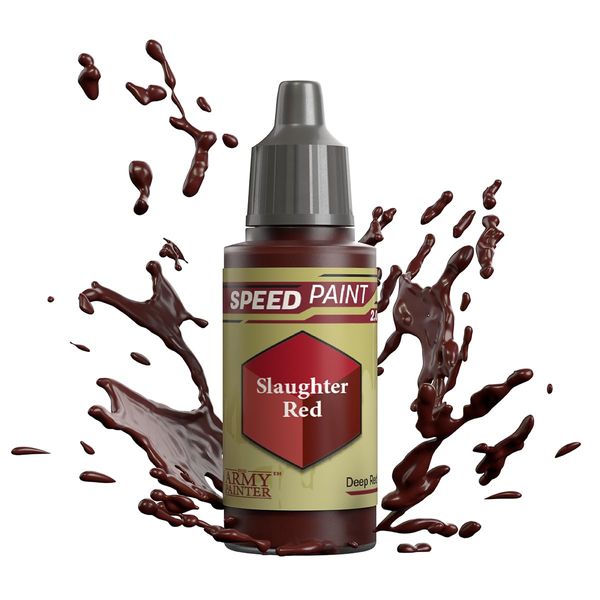 The Army Painter Speedpaint Slaughter Red 2.0, Single Acrylic Paint 18ml One-coat Painting Soloution For Fantasy Tabletop Miniatures Like Warhammer 40k and Dungeons And Dragons Figures