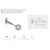 GTV Adjustable Wardrobe Rail Centre Support for 25mm Rails