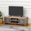TV Stand Media Unit Cabinet w/ Open Drawers Wire Hole Entertainment Center