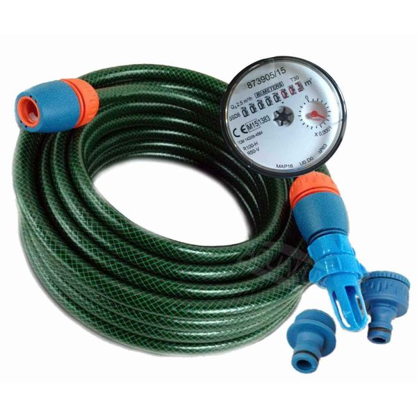 Traumreiter Wasserbett Befüllset Schlauch mit Zubehör litergenauen Wasserzähler + Wasserhahn & Befüll Adapter I solo dual/duo Wasserbett die richte Menge Wasser I Füllmenge richtig einstellen