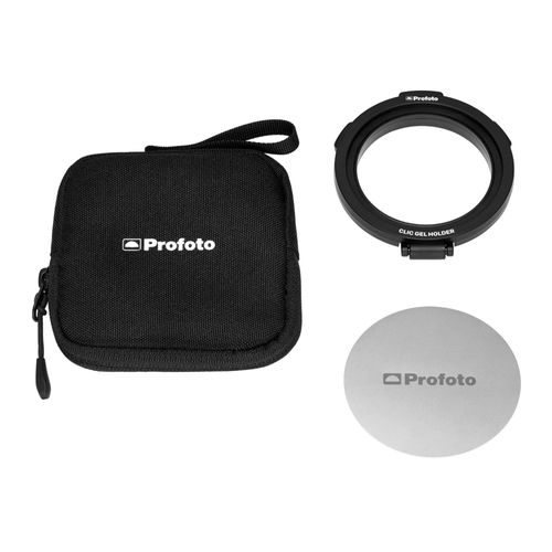 Profoto Clic Gel Holder with Stainless Steel Template and Protective Case A-Series Flash, Featuring Magnetic Mount Design