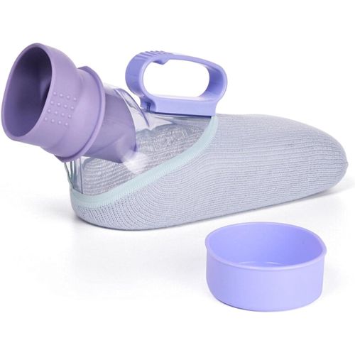 Kwueit Male Model Approx. 33.4 fl oz (1,000 ml), Urinary Bottle, Urinary Collector, Portable Toilet, Leak Proof, Odor Resistant Cover, Easy to Clean, Lightweight, Camping, Travel, Nursing Care,
