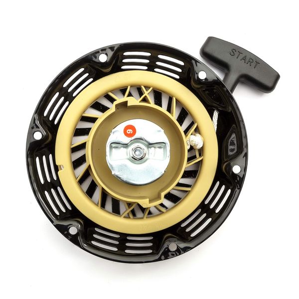 PetrolScooter Non OEM Black Pull Start Pull Cord Recoil Starter Compatible/Replacement For 200cc Engine Generators