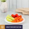 150 Pack - 7 Inch White Plastic Plates Disposable Strong and Sturdy
