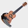 S&loyoe No-Drill Clip-On Ukulele Strap Adjustable Button-Free Neck Sling Strap for Ukulele (Checkered)
