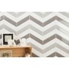 3" x 10" Chevron Ceramic Silver Mist Blue Spanish Tile (2pcs, one Left, one Right)