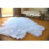 New Quad Snow White Sheepskin Pelt 3' x 5'