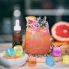 80 Pack Reusable Ice Cube, Colorful Plastic Squares Ice Cubes, Washable Refreezable Ice Cube for Drinks, Whiskey, Coffee