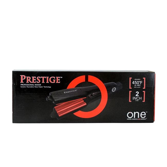 Prestige One Professional Hair Waver 2" Wide Tri-Layer Pro Styling Curling Iron