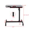 Medical Table Overbed Adjustable Bedside Hospital Rolling Tables With 4 Wheels