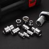 sourcing map 4pcs E-Torx Socket 1/4" Drive E5 External Torx Deep Socket CR-V 6 Point Spline Socket Star Female Bit Socket for Auto Repairs Home Maintenance DIY Hand-Making 1" Length