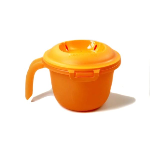 Tupperware Mikrowelle Junior-Reis-Meister 550 ml orange/weiß Single Reiskocher