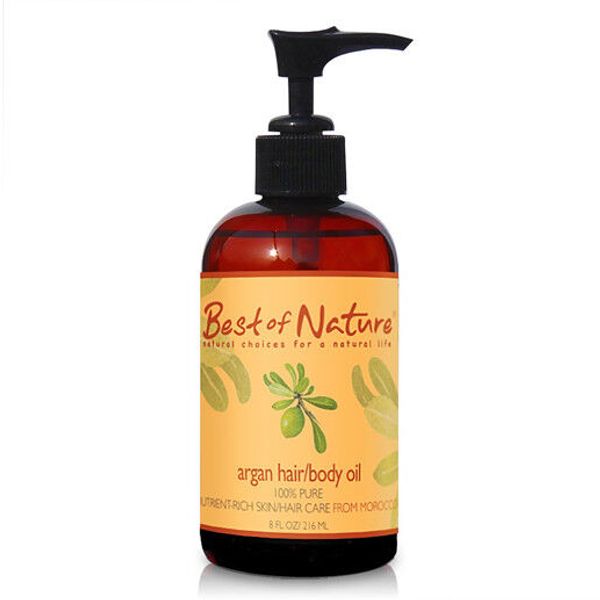 Best of Nature 100% Pure Argan Skin & Hair Oil - 8 Ounce Pump Bottle