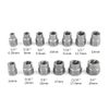 Tiardey 14Pcs Impact Bolt Nut Remover Set Nut Extractor Socket Remover with Hex Adapter Extraction Socket Set for Removing Bolts and Nuts