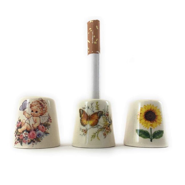 Ceramic Cigarette Snuffers Instant Cigarette Extinguishers for Ashtrays Random Pack of 3