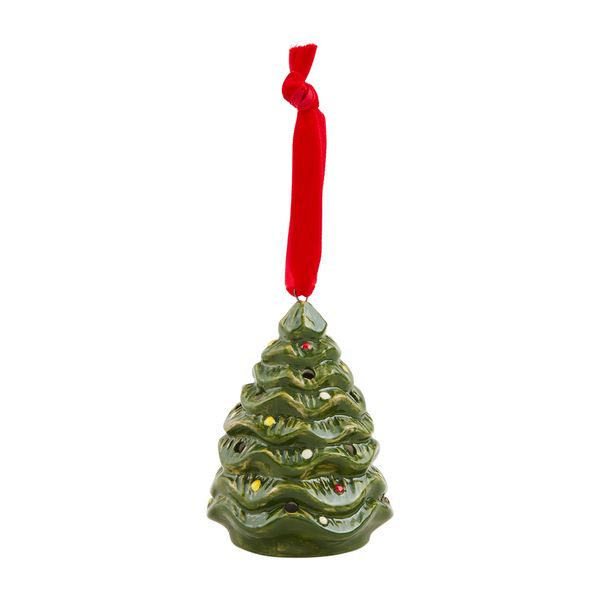 Mud Pie Classic Light Ornament, Tree, 3 3/4" x 2 1/2"