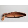 Rigral Pencil Case, Genuine Leather, Zipper, Lightweight, Thin, blue, Zipper