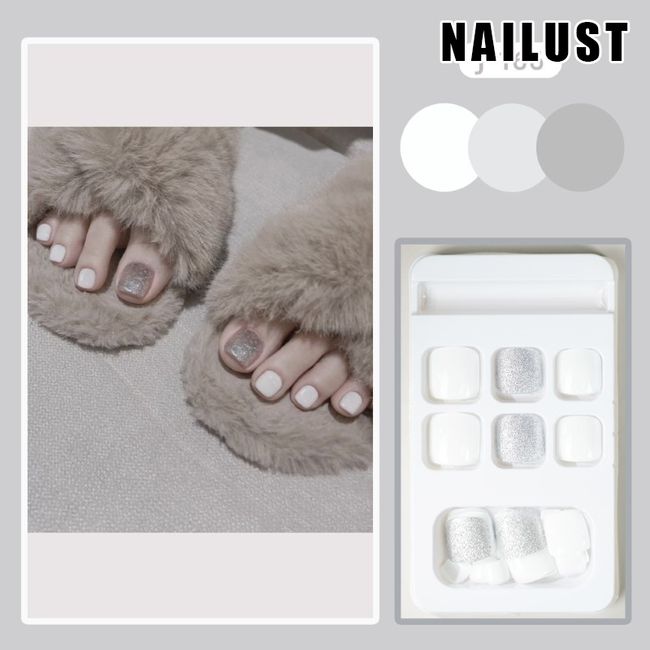 Toe Nails  [Set of 24] Nail Tips Nail Tips Nail Stickers False Nails False Nails Present Paste Nails Peelable Summer Nails Nail Supplies Nail Art Nail Parts NAILUST