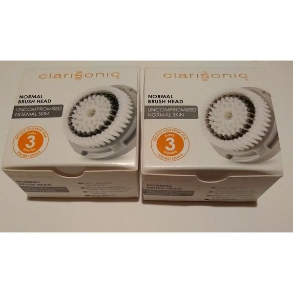 2 Pack Clarisonic Replacement Brush Head, Normal Skin, NEW, SALE