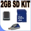 2GB SD (Micro SD with SD Adapter) Memory Card Secure Digital BigVALUEInc Accessory Saver Bundle for Canon Cameras