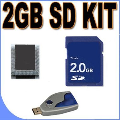 2GB SD (Micro SD with SD Adapter) Memory Card Secure Digital BigVALUEInc Accessory Saver Bundle for Canon Cameras