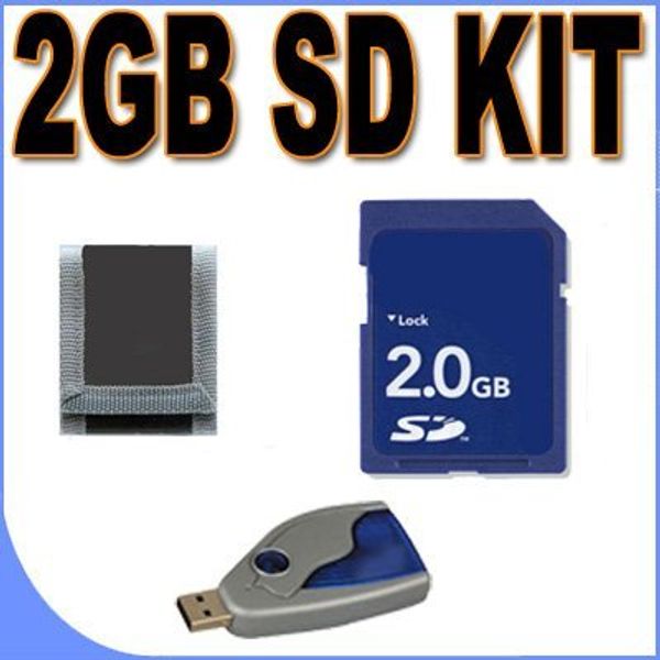 2GB SD (Micro SD with SD Adapter) Memory Card Secure Digital BigVALUEInc Accessory Saver Bundle for Canon Cameras