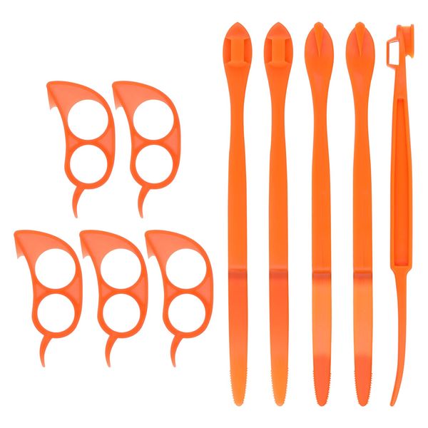 10pcs Orange Peeler Tools Citrus Peel Cutter Plastic Fruit Slicer Easy Fruit Opener Kitchen Gadget for Lemon Orange Avacados