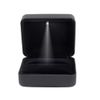 Naimo Rubber Engagement Ring LED Light Jewelry Gift Box (Black)