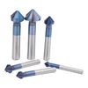 6 Pieces Chamfer End Mill Cutter Drill Bit Chamfer Drill Bit Chamfer Tungsten Steel Deburring Tool Bit