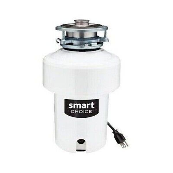 Smart Choice SC75DISPC1 8.6" White 3/4 HP Continuous Feed Waste Disposal NIB BRT