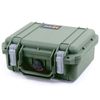 Pelican 1200 OD Green & Silver case with foam.