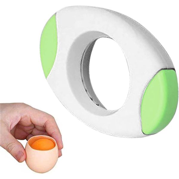 Green Egg Shell Opener, Egg Cracker Separator for Raw, Creative Eggshell Topper Cutter, Egg Cutter for Hard Boiled Eggs, Egg Topper Kitchen Tool, Kitchen Tools and Gadgets