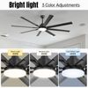 Smart 72'' Large Ceiling Fan APP/Voice/Remote Control LED Light DC Google/Alexa