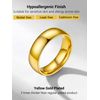PROSTEEL Wedding Ring Gold Plated simple matching couple rings