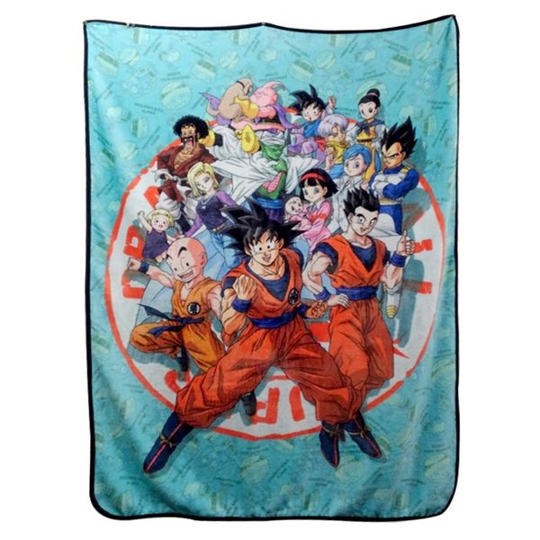 JUST FUNKY Dragon Ball Super Bed Blanket (DBS-Multi-Blue)