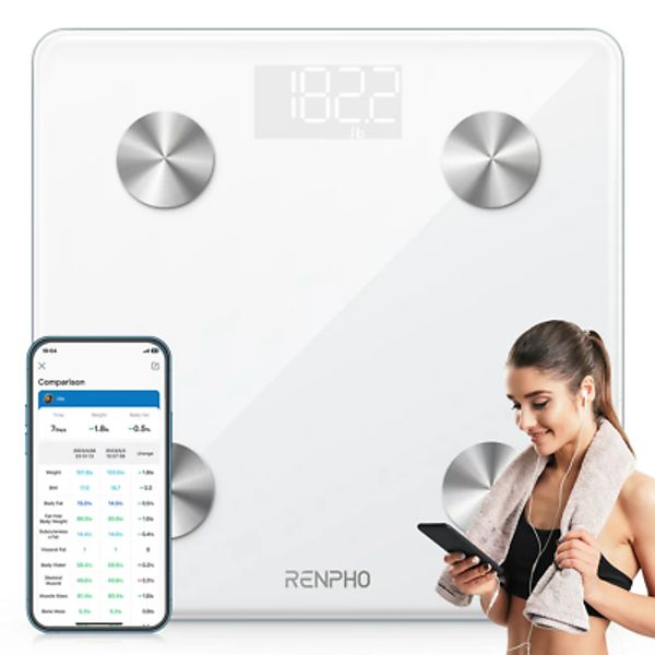 Smart Digital Body Weight Scale with Health Analyzer, Syncs with Smartphone App