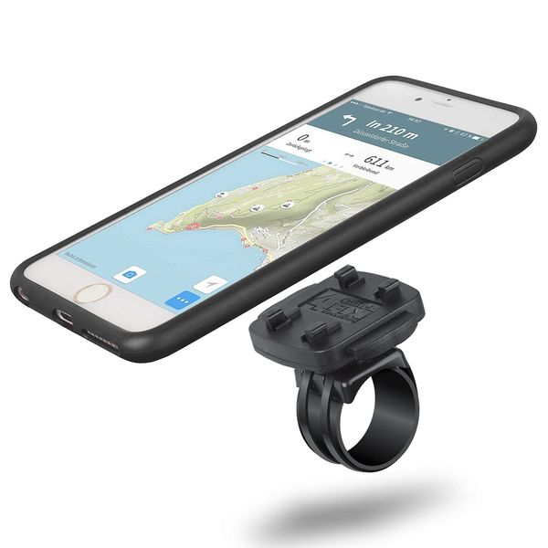 Wicked Chili QuickMOUNT Fahrradhalterung kompatibel mit iPhone 6S Plus / 6 Plus (5,5 Zoll) Fahrrad Halterung Bike Set mit Regenschutz + Hülle (IPx3) schwarz