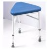 NRS Healthcare Padded Corner Shower Stool Blue & White