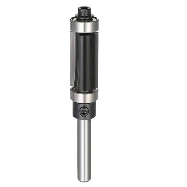 Bestgle Trimmer Bit Joint Pay Bit, Bearing Carbide Trimmer, Router Bit, 0.25 inch (6.35 mm) Shaft Diameter Trimmer Accessory, Guide with Bearing, Straight Bit Set for Woodworking