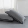 MOHAP Fitted Sheet Set Double Size 30 cm Deep Pocket with 1 Bedsheet and 2 Pillowcases Easter Gift Polyester Grey