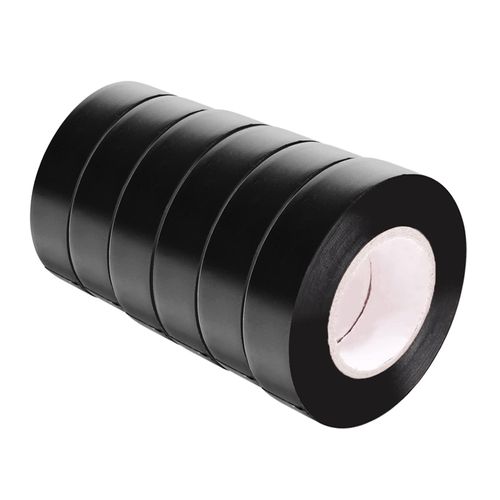 SACONELL Black Insulation Tape 6 Rolls, 15mm x 15m Adhesive Electrical PVC Electrical Tape, Gaffer tape Electrical for Insulating, Repairing, Protecting Wires