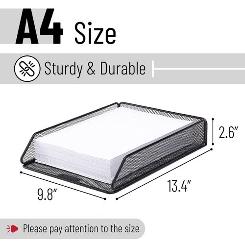 Mr. Pen- Mesh Desk Organizer, Single Tray Desktop Organizer, Letter Tray Desk Organizer, File Organizer for Desk, Paper Organizer for Desk, File Holder, Paper Tray Organizer, Letter Tray, Desk Tray