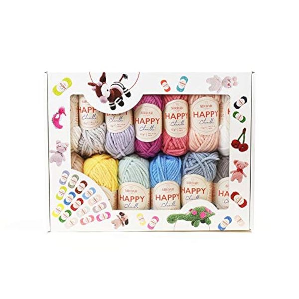 Sirdar Happy Chenille 25 Colours Assortment Box
