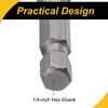 WorkBless 1/4" Quick-Change Hex Shank 13mm Magnetic Nut Driver Bit, 1.89" Length 2 Pcs