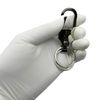 Eden E895 Keychain, Car, Motorcycle, Carabiner, Hook, Double Ring, Keyring, Men's Key Case, Silver, Silver